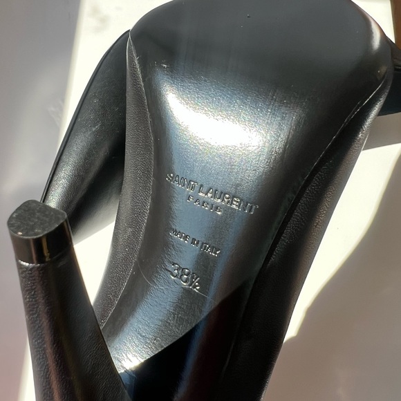 Saint Laurent Era 110 Black Leather Pumps - Picture 4 of 8